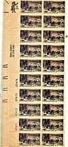 U S Stamp 1976 13c Christmas Currier Ives Block 20 MNH Winter Pastime  - $5.00