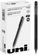 Uniball Jetstream 101 Roller Ball Pen, Stick, Bold 1 Mm, Black Ink, Black, Dozen - $14.21