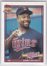 N) 1991 Topps Baseball Trading Card - Kirby Puckett #300 - £1.47 GBP