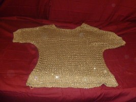 INSEPERABLE KNITTED LIGHTWEAVE BROWN GREEN SEQUIN SPARKLE SUMMER COVER S... - $20.24