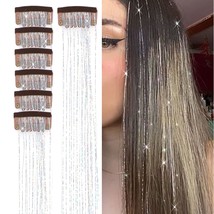 23.6 Inch Clip Silver Hair Tinsel - £23.34 GBP