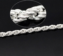 3.28ft silver plated rope braiding link Cable Chains Findings Jewelry ma... - £1.72 GBP+