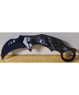 GRIM REAPER SKULL GOTHIC HORROR SCARY SPRING ASSISTED KARAMBIT KNIFE BLA... - £12.24 GBP