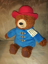 Kohls Cares Paddington Bear Plush 14&quot; Yottoy 2016 Note Red Hat Blue Coat Stuffed - £13.21 GBP