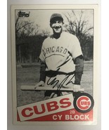 Cy Block (d. 2004) Signed Autographed 1985 Topps Baseball Card - Chicago... - £11.72 GBP