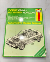 Haynes Repair Manual For 1978-1990 Dodge OMNI/PLYMOUTH Horizon - £3.13 GBP