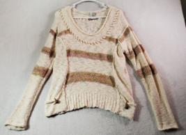 American Rag Cie Sweater Womens Size XL Cream Knit Cotton Long Sleeve Ro... - £13.81 GBP