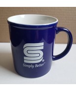 Security Pacific Bank Simply Better Blue Ceramic Coffee Mug - $360.18 MXN