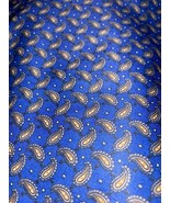 Vintage Fabric Poly Knit Denim Blue Gold Paisley Garment Dress Jumpsuit ... - $798.28 MXN