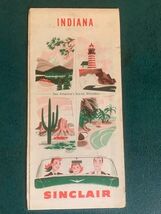 Vintage 1950s Sinclair Road Map: Indiana GAS-OIL Petroliana - $9.90