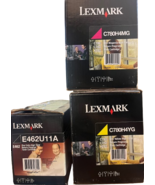 Set of 3 Lexmark Toner Cartridges: E462U11A, C780H4MG, C780H4YG E462/C78... - €119,89 EUR