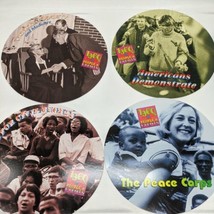 Lot of (4) 1960s People And Event Circular Cardboard Collectables With F... - $19.79