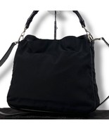 GUCCI Bamboo Nylon Leather Crossbody Shoulder Bag Handbag 2Way Black MBb... - $5,639.42 MXN