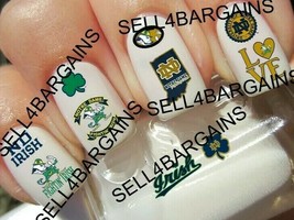 Sale》NOTRE DAME FIGHTING IRISH》10 Different Designs》Nail Art Decals - $9.75