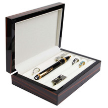 New Executive class Cufflink Case &amp; Ring Storage Organizer Men&#39;s Jewelry... - £39.30 GBP