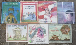 7 books Too Many Crackers, The Badger and the Magic Fan, The Crane Maiden - £17.91 GBP