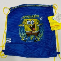 SpongeBob Blue Yellow String Drawstring Backpack for kids, party favor - £6.19 GBP