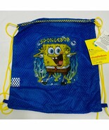 SpongeBob Blue Yellow String Drawstring Backpack for kids, party favor - $10.75 CAD