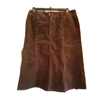 Eddie Bauer Brown Skirt 6  Modest Womens Velvety Feel - $16.71