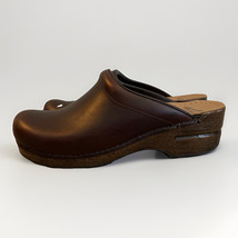 Dansko Sonja Brown Leather Open Back Clogs Work Shoes Women’s EU 39 US 8.5 EUC - £29.97 GBP