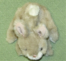 Folkmanis Baby Bunny Rabbit Puppet Full Body Plush 8&quot; Tan White Hand Puppet Toy - £6.94 GBP