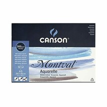 Canson A3 300 gsm Montval Cold Pressed Short Side Glued Pad Watercolour ... - $36.00