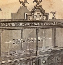Penn File Exhibit 1876 Worlds Fair Centennial Expo Victorian Woodcut DWAA3A - £55.94 GBP