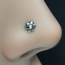 Beautiful Star Solid Sterling Silver Oxidized Nose Stud Twist nose ring ... - £14.38 GBP