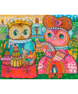 Wooden Jigsaw Puzzle OWL DaVICI Mosaic Picture Stained Toy Game Royal an... - $88.51 CAD