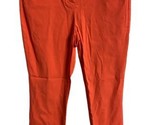 Worthington Jeans Women Size 2P Slim fit petite Skinny pants Red Orange - $12.91