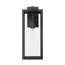 Hampton Bay Hurley 19.25 in Matte Black Farmhouse Outdoor 1-Light Wall S... - $47.24