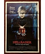 HELLRAISER (1987) Original US One-Sheet SIGNED BY CLIVE BARKER Evil Pinhead - $450.00