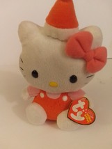 Ty Beanie Babies Hello Kitty With Red Santa Hat 6&quot; Retired Mint With All... - $14.99
