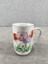 One Otagiri Floral Leaf Coffee Tea Mug Cup Porcelain Ceramic Japan - $13.58