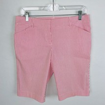 New York &amp; Co 7th Avenue Design Studio Womens 4 Dark Light Pink Bermuda Shorts - £12.20 GBP