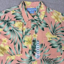 Bermuda Bay Mens Large Hawaiian Shirt 100% Silk Floral Camp Tropical NWOT - £14.81 GBP
