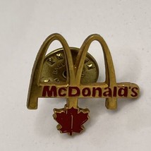 McDonald’s Canada Canadian Maple Leaf Fast Food Advertising Enamel Lapel... - $9.95
