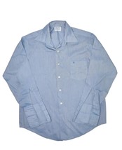 Vintage Van Heusen Hampshire House Dress Shirt Mens 16 32 Blue French Cuff - $24.13