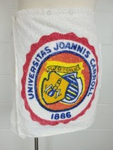 Vtg 1940s 1950s John Carroll University Santa Anita Cotton Terry Towel Wrap M - £27.25 GBP