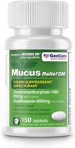 GenCare - Mucus Relief DM (150 Count Value Bottle) Dextromethorphan HBr 20mg - £13.21 GBP