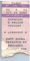 Loverboy Concert Ticket Stub October 28 1983 Lexington Kentucky - £27.23 GBP