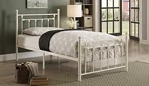 Homelegance Lia Metal Platform Bed, Twin, White - $195.99