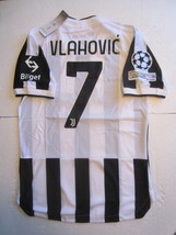 Dusan Vlahovic Juventus FC UCL Match Slim White Home Soccer Jersey 2021-2022 - £71.77 GBP
