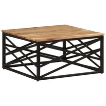 Coffee Table 68x68x35 cm Solid Acacia Wood - £67.51 GBP
