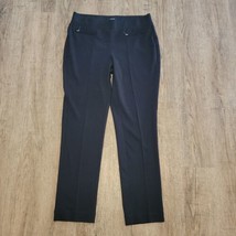 Rafaella Pull On Skinny Stretchy Pants ~ Black ~ Sz 12 ~ Mid Rise~ 29.5&quot; Inseam - £16.16 GBP