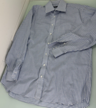 Burberry London Men Business Dress Shirt 16.5 R Made In USA Button Up Bl... - $34.62