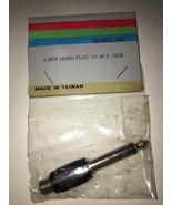 Headphone Jack Adapter From Mini Headphones 6.3MM 1/4&quot; Mono Male to RCA ... - $10.67 CAD