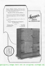 1924 Seeger Siphon Refrigerators 2 Vintage Print Ads - £2.01 GBP