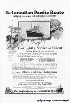 1922 Canadian Pacific Cruise Ship  Vintage Print Ad - $2.50
