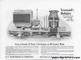 1922 Townsend&#39;s Multiplex 12&#39; Mower Vintage Print Ad - £1.95 GBP